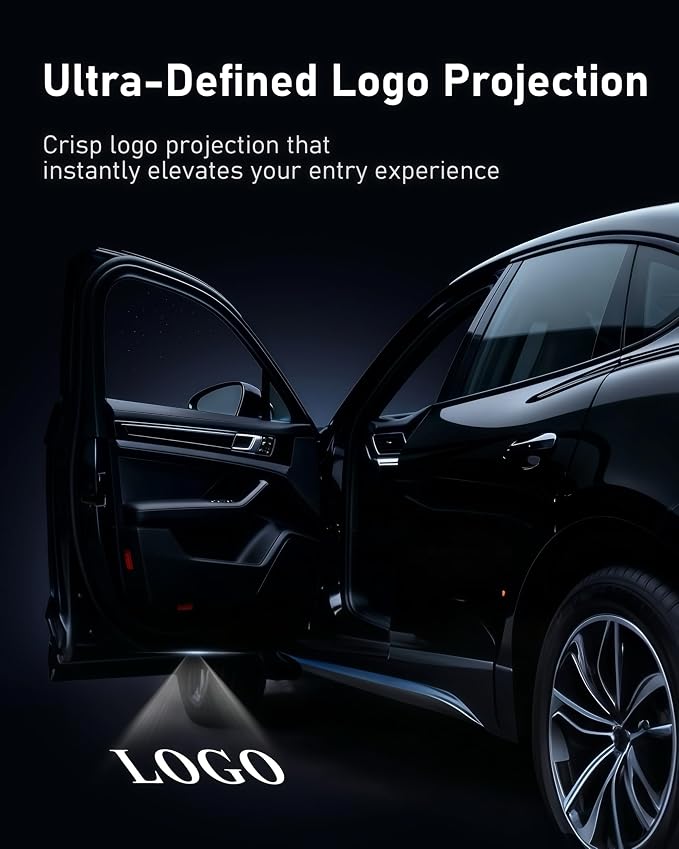 Car Door Lights Logo Projector Puddle Lights Compatible with Infiniti G Q50L Q50 Q60 Q70 M EX QX50 QX50 QX70 QX80 Accessories, No Fade 4K-HD Car Welcome Lights(4 Pack)