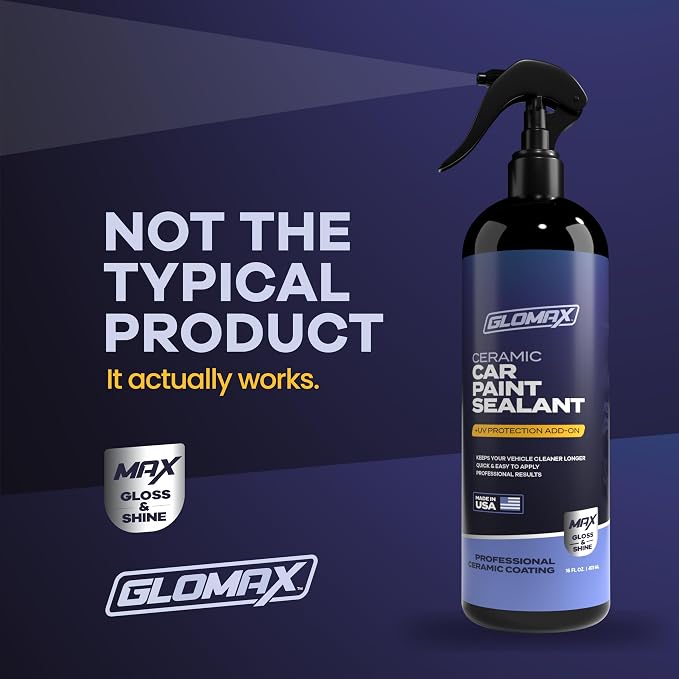 Premium Ceramic Coating for Cars with UV Protection (16 oz) – Extremely Hydrophobic & Slick Car Wax Spray, Long-Lasting, Quick & Easy Application, Maximum Gloss & Shine.