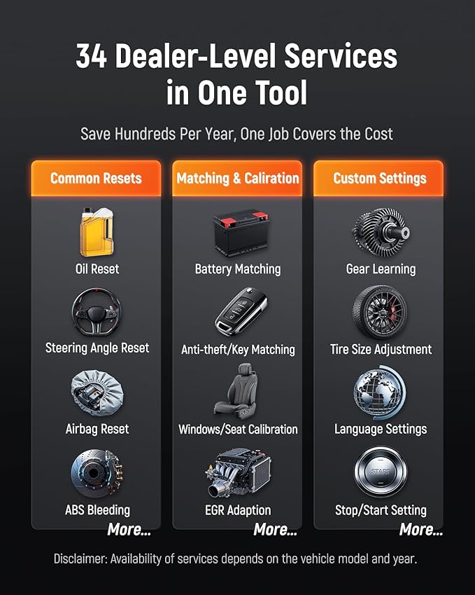 FOXWELL NT919BT All System Diagnostic Tool - Automotive Bidirectional Scan Tool, 3000+ Active Tests, 34 Maintenances, ECU Coding, CAN FD & DoIP, Lifetime Free Update, Car OBD2 Scanner for 140+ Brands