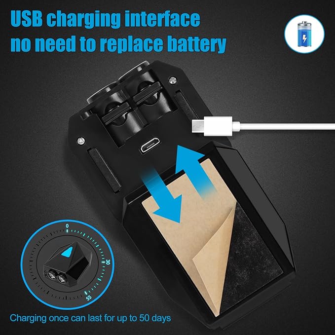 2Pcs Car Door Light - Courtesy Light Car Door Welcome Light Rechargeable, LED Projector Lamp Angel's Wings