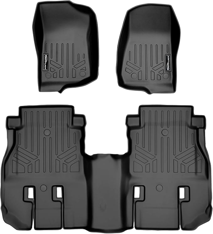MAXLINER Floor Mats 2 Row Liner Set Compatible with 2018-2018 Jeep Wrangler