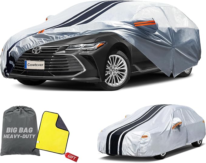Car Cover Custom Fit for Toyota Avalon/Mirai, Chrysler 300, | Waterproof All Weather for Automobiles Full Exterior Cover Rain Sun Snow UV Protector.