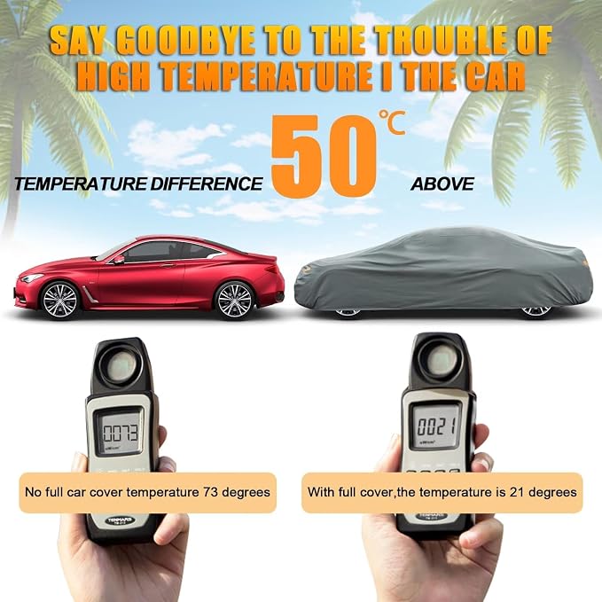Kayme Heavy Duty Car Cover Custom Fit BMW 7 Series 730 740 745 750 760 Waterproof All Weather for Automobiles, Full Exterior Covers Sun Rain UV Protection.