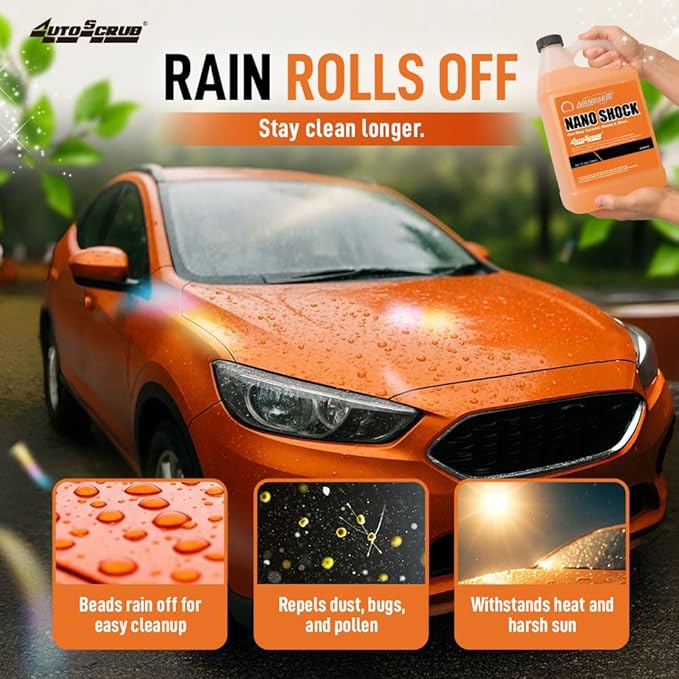 Nanoskin NANO SHOCK One-Step Ceramic Shield & Gloss 5 Gallons – SiO2 Spray Sealant, Clay Lubricant & Hydrophobic Coating | Easy Spray-On Wipe-Off Gloss for Cars, Trucks & RVs