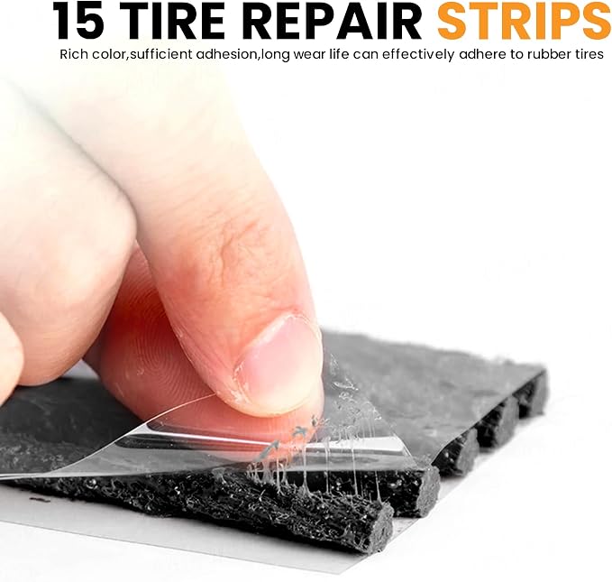 GRAND PITSTOP - Compact Tire Repair kit with Molle Storage Pouch. Heavy Duty Universal Tire Plug Kit, Easily Stores Inside Your UTV, ATV, Truck, Motorcycle