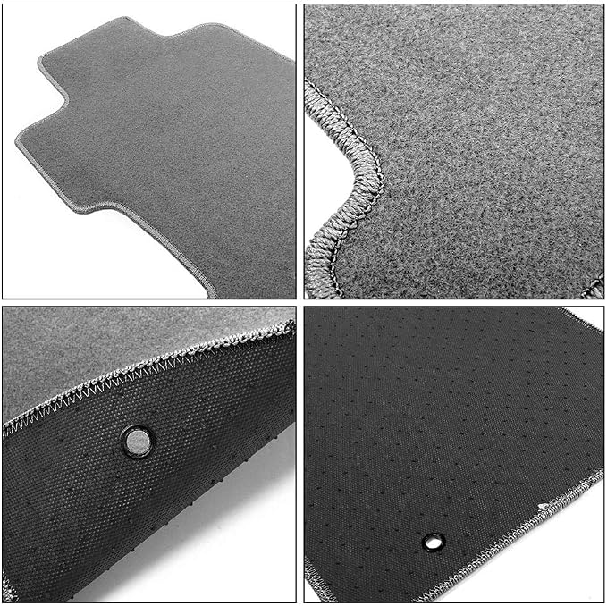 Fit 2006-2011 Honda Civic Floor Mats Nylon Gray | IKON MOTORSPORTS, Carpet Front & Rear 3PC Full Set, , 2007 2008 2009 2010