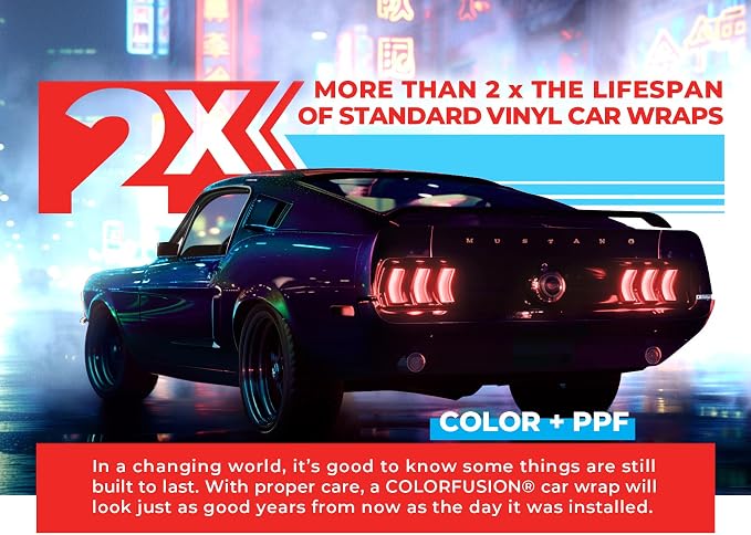 ColorFusion PPF by VViViD, Gloss Metallic Blue Chameleon Dry Apply PPF Vinyl Car Wrap Roll 10ft x 5ft
