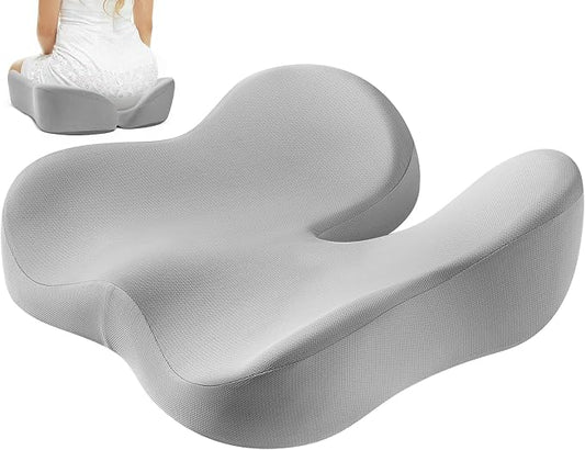 Dreamer Car Seat Cushion for Tailbone & Sciatica Pain Relief | Certified & Ergonomist-Designed,Tapered Front Edge Reduces Thigh Pressure,Wide Memory Foam for Office Chair, Car, Wheelchair