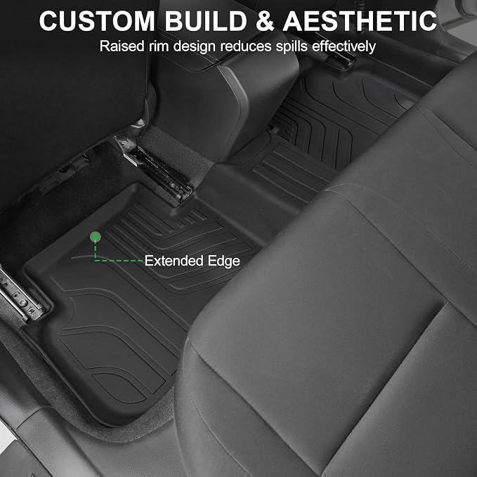 Floor Mats for 2022-2026 Honda Civic Sedan Hatchback Si (Include Sport, Not for Hybrid, 2nd Row with & w/o USB Port), for Acura Integra 2023-2026, TPE All Weather Durable Floor Mats