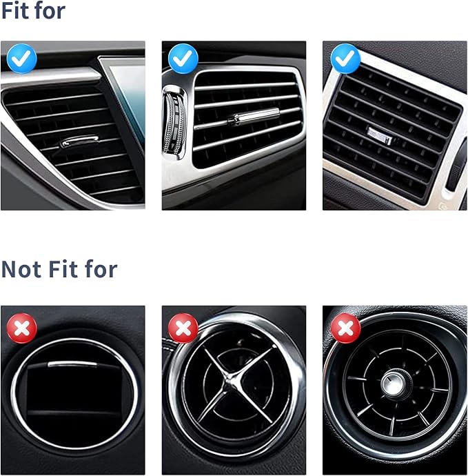 INSAUTO Bling Car Vent Outlet Trim,Bling Car Accessories for Women and Girls,10Pcs Rhinestone Car Air Conditioner Vent Decoration Strip(White)