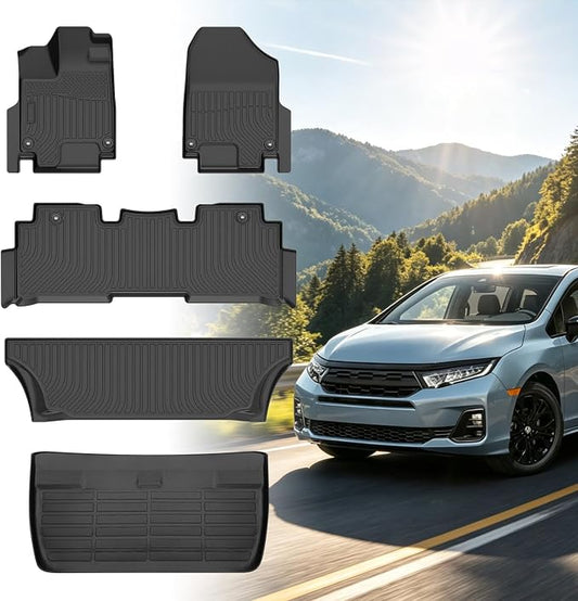 Floor Mats for Honda Odyssey 2018,2020-2026, for Honda Odyssey LX EX EX-L | for Touring Elite & Sport 2023-2026 Floor Mats,1st & 2nd & 3rd Row & Cargo,TPE Non-Slip Waterproof Summer Winter Floor Liners