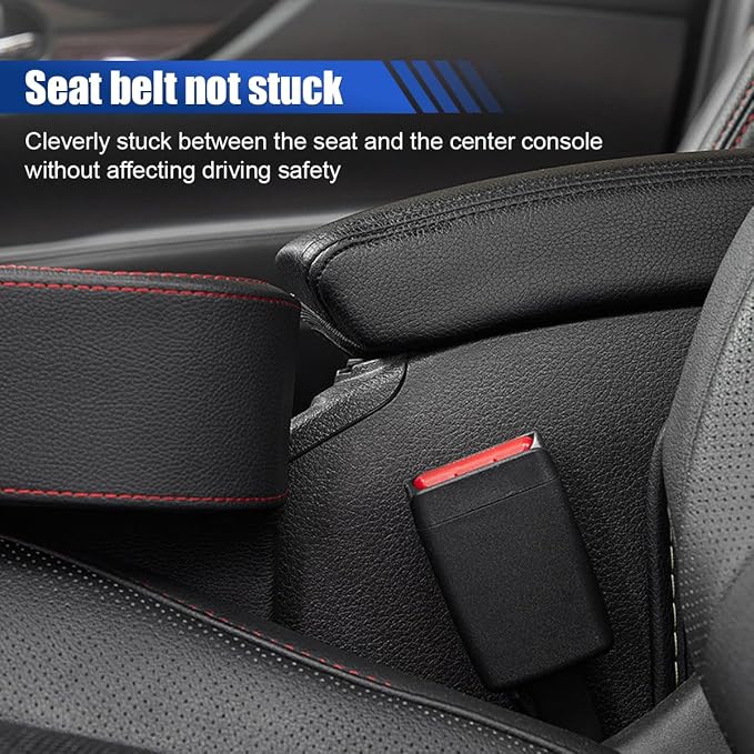 KITUREK Car Cup Holder, PU Leather Cover Auto Front Seat Organizer, Black | Multifunctional Cup Drink Holder, Gap Filler Coin Bucket Storage Box, Console Side Pocket, Cell Mobile Phone Holder