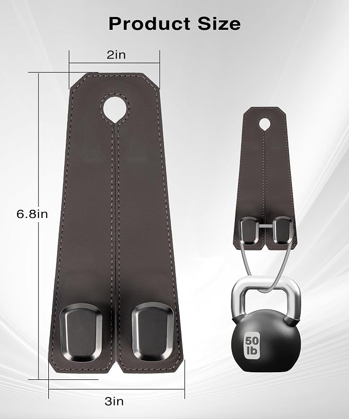 Car Hooks for Purses, 4PCS Car Purse Holder Hook Luxurious Leather 100% Metal Car Hooks for Headrest Multifunctional Car Hangers for Seat Car Seat Back Storage Hook Accessories (Brown)