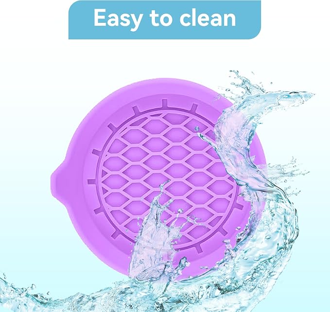 4PCS Car Cup Holder Coasters, Silicone Non-Slip Vehicle Cup Recessed Mats, Sift-Proof Automotive Interior Drink Insert Decor Accessories, Universal for SUV, Sedan, Truck (Purple)