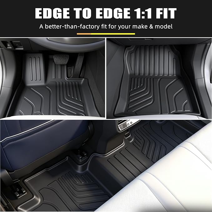 Floor Mats&Cargo Liner for 2026 Toyota RAV4 Hybrid,(Suitable for Hybrid Version) Full Set Car Floor mats with Cargo Liner,All Weather TPE Accessories for 2026 RAV4
