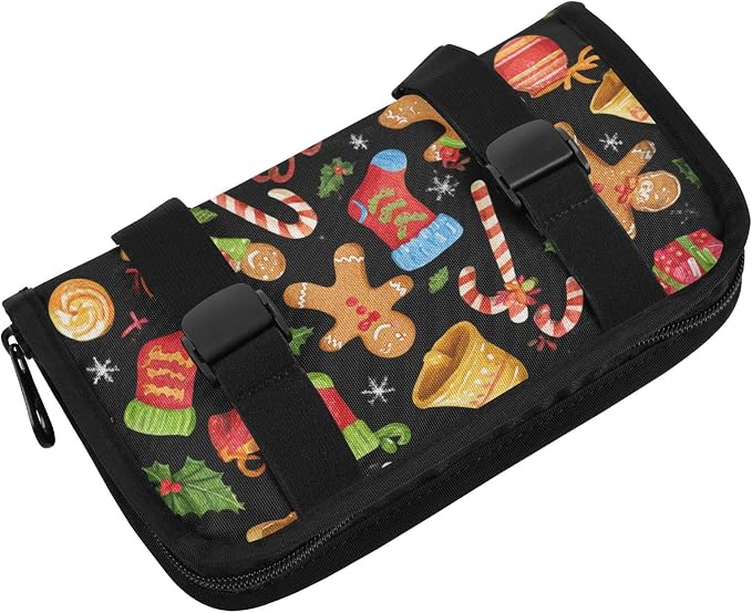 Christmas Gingerbread Men Candy Brown Car Tissue Holder Durable Napkin Holder Hanging Tissue Holders Case Car Tissues Bag for Sun Visor Seat Back Universal Auto