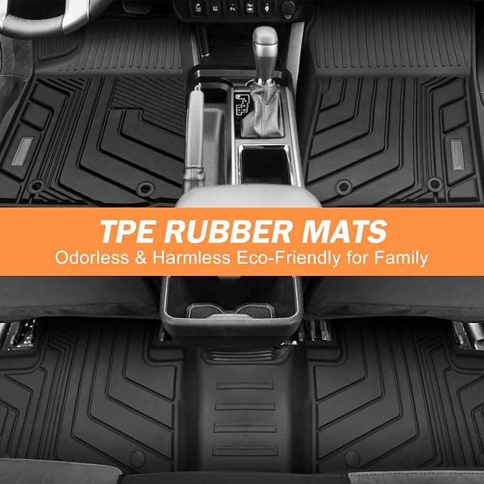 KUST Floor Mats Cargo Mat for 2019-2026 Nissan Altima Accessories, All Weather Floor Lines & Rear Trunk Liner TPE Rubber Car Mats Raised Edge, Full Set of 4PCS