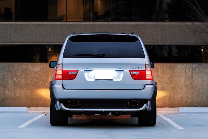 iJDMTOY CAN-bus Error Free Full LED License Plate Lights Compatible With BMW 2001-2006 E53 X5, 2004-2009 E83 X3, Powered By 18-SMD Xenon White LED Diodes