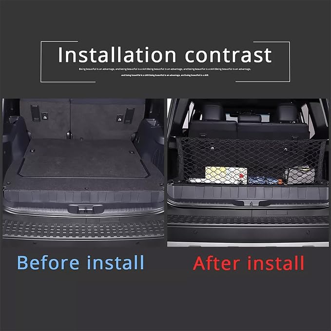 Rear Trunk Envelope Mesh Cargo Net Suitable for 2024 2025 2026 Toyota Land Cruiser 250 1958 Prado Lc250 J250 Rear Trunk Mesh Cargo Storage Net Bag