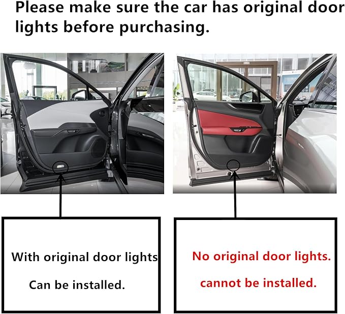 Never Fade Car Door Lights Logo, Compatible with Toyota Highlander/4runner/Tundra/Land Cruiser/Venza/Prado, LED Logo Projector Lights, Welcome Light Puddle Lamp,Compatible with Lexus LS/ES/RX/LX/GX