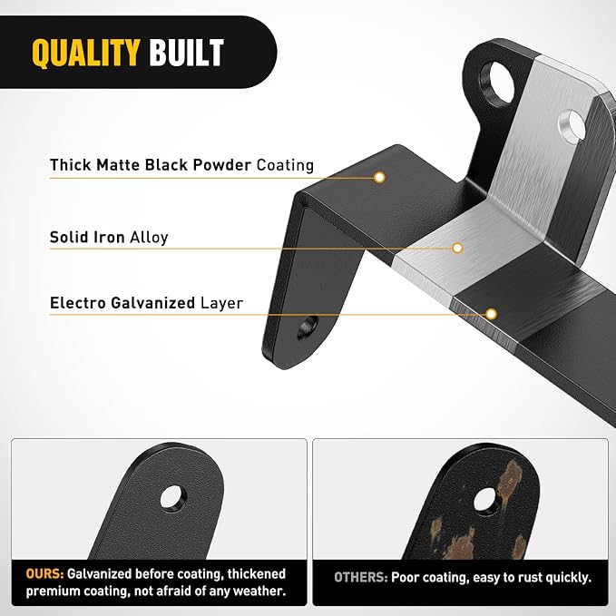 Nilight Front Lower Hidden Bumper Mounting Brackets for 20-22inch Straight LED Light Bar Compatible with 2011-2016 Ford F250 F350 F450