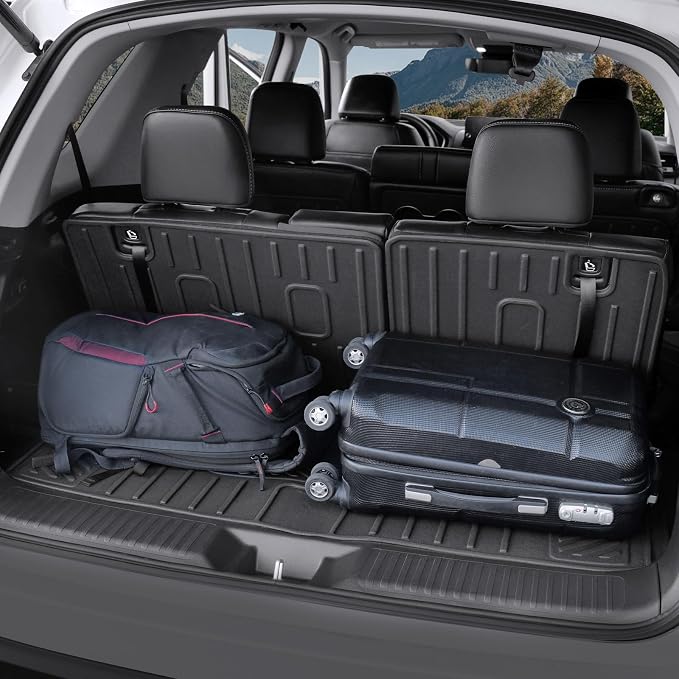 Cargo Mat for Honda Pilot 2023-2025 2026, All Weather TPE Cargo Liner with Backrest Mat Interior Protection for Honda Pilot TrailSport Touring Elite EXL Black Edition Accessories