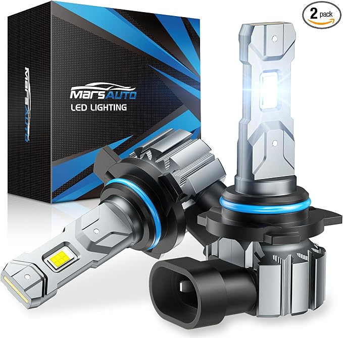 Marsauto M1S 9012 Fog Bulbs, 80000LM 6000K Cool White, 1:1 Halogen Size, Plug and Play Fog Light, 80,000+ Hours Lifespan, Non-Glare, Error-Free for Car Truck ATV, 2-Pack
