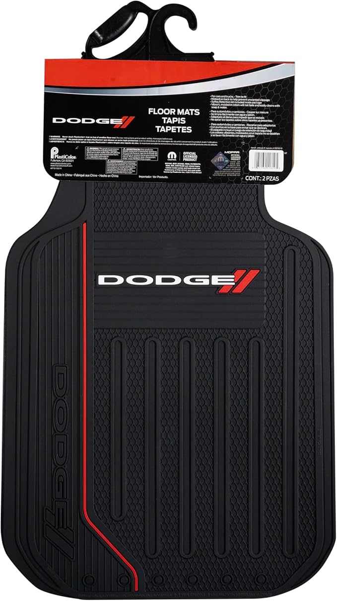 Plasticolor Elite 'Dodge' Automotive Floor Mat Set, (001468R01), Black