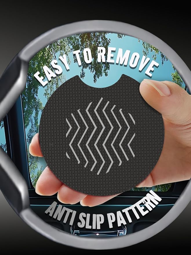 Car Cup Coasters,2 Pack Car Coaster,2.75inch Anti Slip and Absorbent Cars Coasters for Cup Holders,Car Accessories for Women,Cute Decor for Women (Mushroom Gnome)