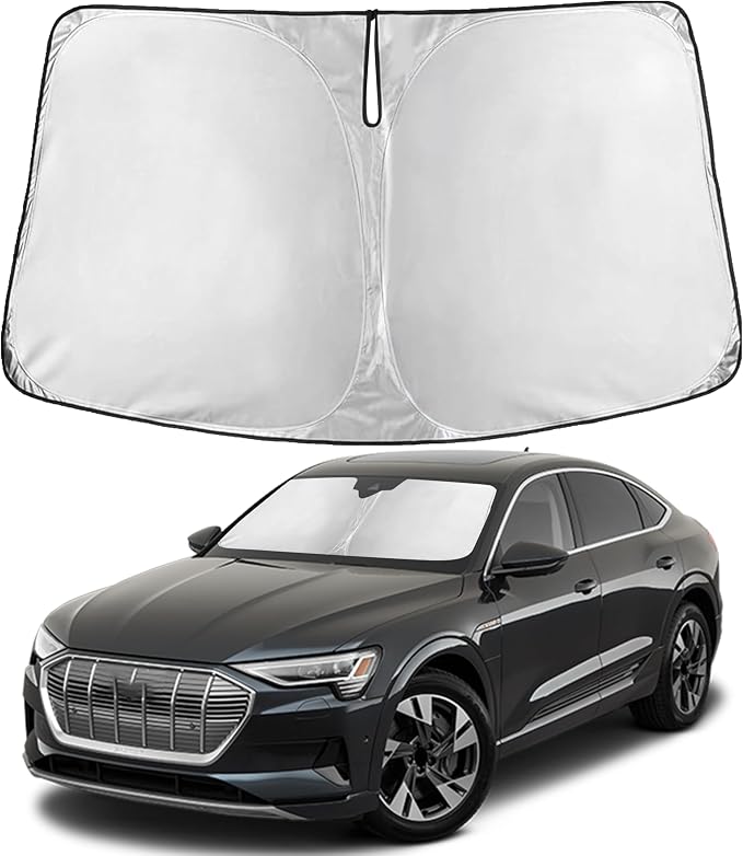 EcoNour Windshield Sunshade Compatible for Audi e-tron, GT, Sportback, S, S Sportback 2019-2021 2022 2023, Sun Visor for Front Window Sun Shade Cover, UV Heat Blocker & Protector, Car Accessories