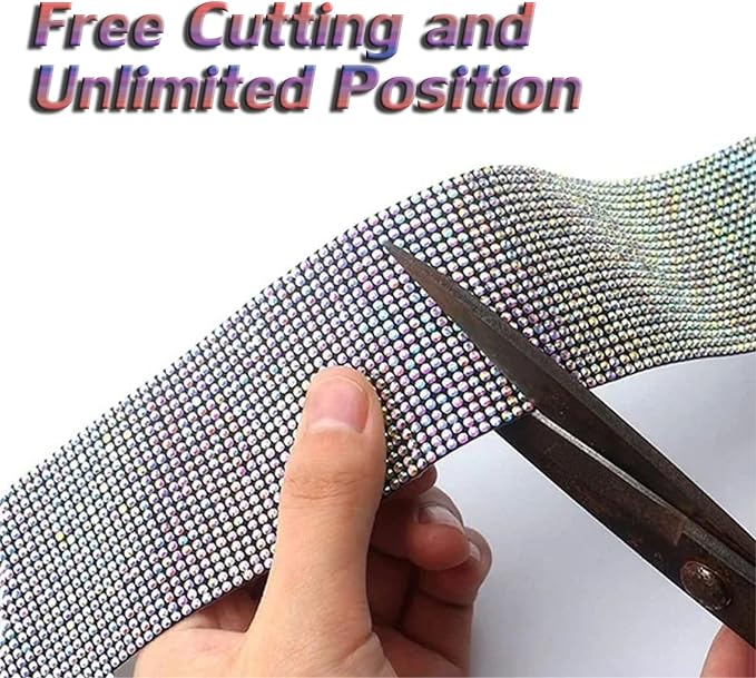 Car Door Sill Protector with Bling Rhinestones 2PCS Car Door Edge Guard Door Sill Scuff Cover Protectors Anti-Scratch Strip Sticker Car Door Bumper Protector 1.96"x 23.62" (Colorful)