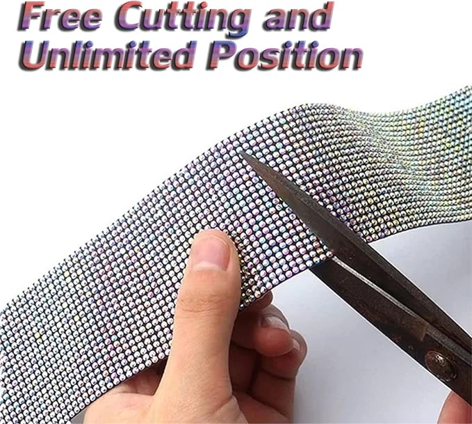 Car Door Sill Protector with Bling Rhinestones 2PCS Edge Guard Scuff Cover Anti-Scratch Strip Sticker Bumper Protector for Truck 2.75"x23.62" (White)