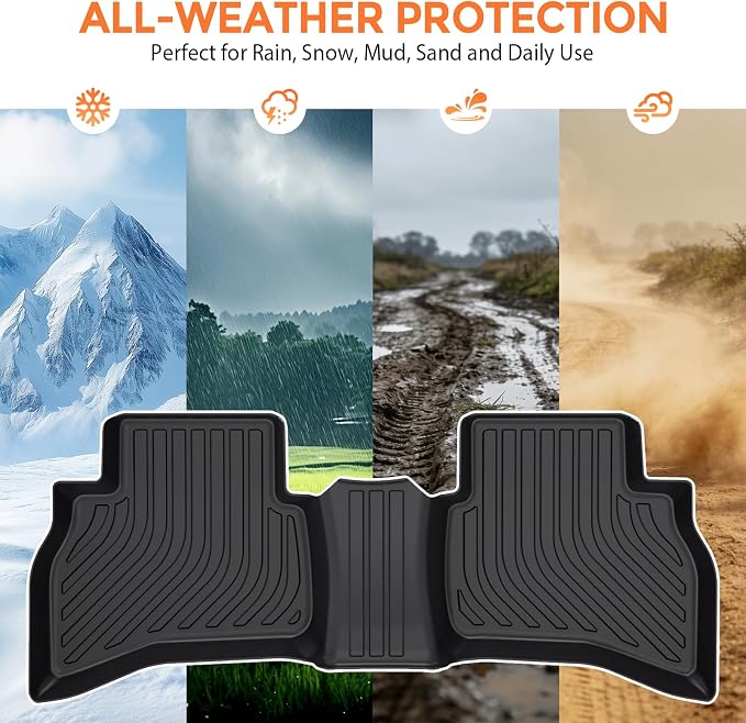 Floor Mats for Chevrolet Chevy Trailblazer AWD 2021-2026 | (Only Fit for Cargo in Upper Deck Position, Not for FWD), Heavy Duty TPE Waterproof Non-Slip (Floor Mats & Cargo Liner)