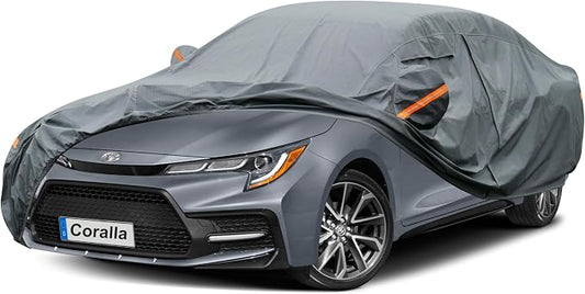 GUNHYI Premium Car Cover Custom Fit Toyota Corolla (2006-2026), 16 Layers Heavy Duty Car Cover Waterproof All Weather with Zipper Door for Sun Rain Snow Dust Uv Protection