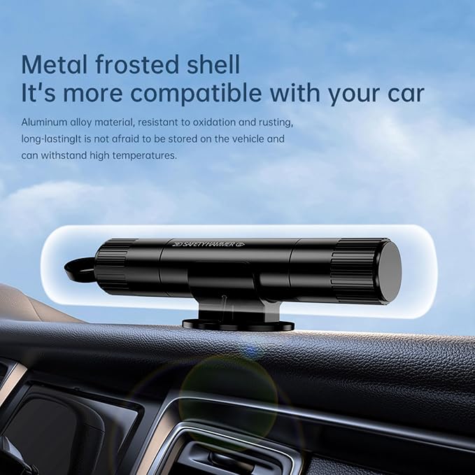 2026 Upgraded Window Breaker and Seatbelt Cutter, Portable Car Safety Hammer, Instantly Glass Breaker Underwater, Car Window Breaker Tool, Life Hammer Car Emergency Escape Tools (Black)