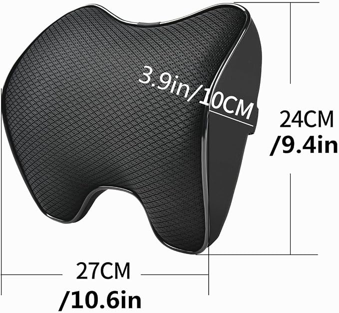 Car Neck Support Pillow Relieving Neck Fatigue Ergonomic Design 2 Pcs | Neck Pillow for 100% Soft Memory Foam