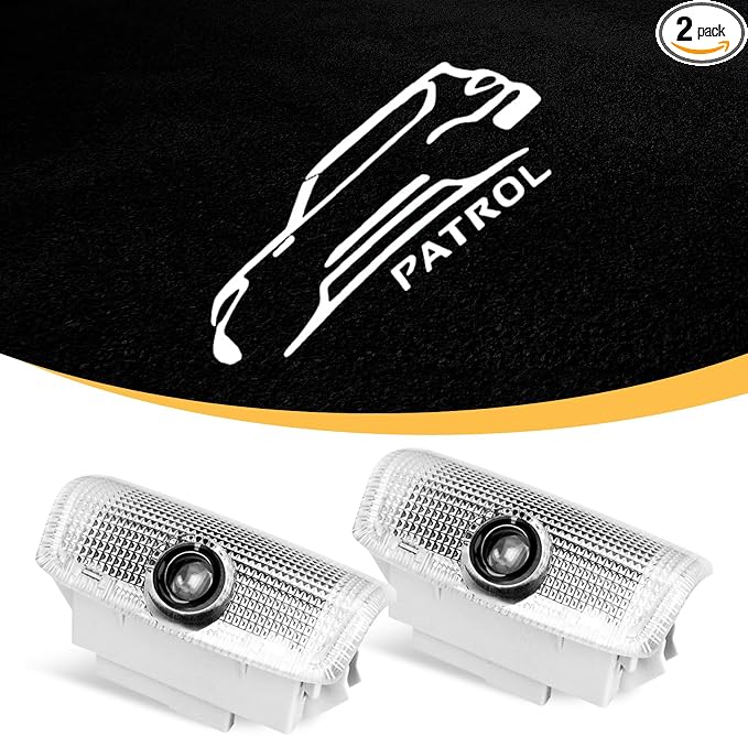 2PCS Car Door Lights Logo for Patrol 2012-2018, Puddle LED Welcome Accessories, Courtesy Ghost Shadow Light