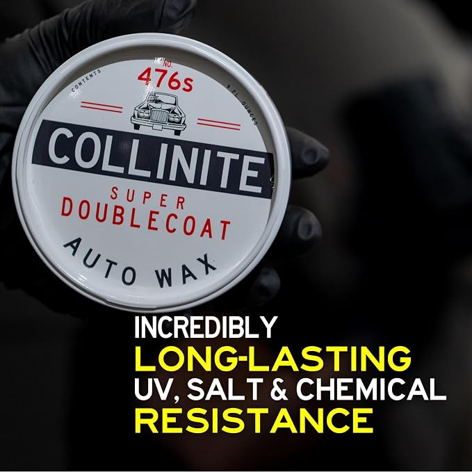 "Collinite 476 Super Doublecoat Wax High Gloss Shine + Ultra Durable Hydrophobic Beading & Long-Lasting Paint Protection for Cars, Trucks, and Motorcycles (9 fl oz) - 2 Pack"
