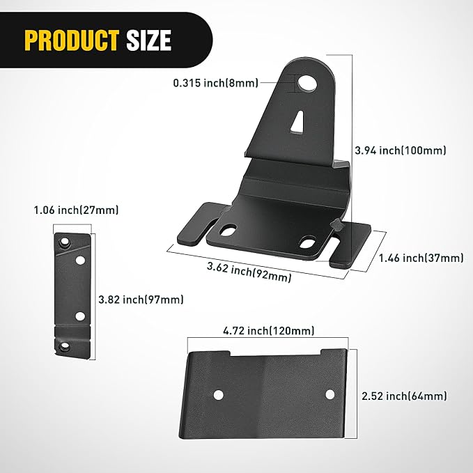 Nilight 42 inch Curved LED Light Bar Bracket Mounting Upper Windshield Roof Cab Brackets Compatible with Ford Bronco 2 Door and 4 Door 2021 2022 2023 2024