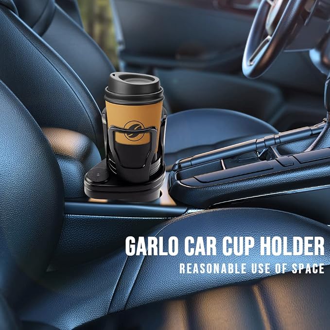 Multifunctional Car Cup Holder, All Purpose Adjustable Large Cup Holder (Carbon Black)