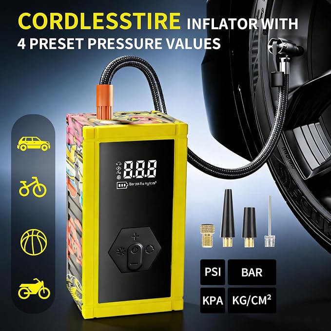 Portable Car Battery Jump Starter with Air Compressor, 8000A Jump Pack for 9.0L Gas/8.0L Diesel, 150PSI Tire Inflator Air Pump, 12V Jump Box Power Pack Booster with LED Light for Emergency