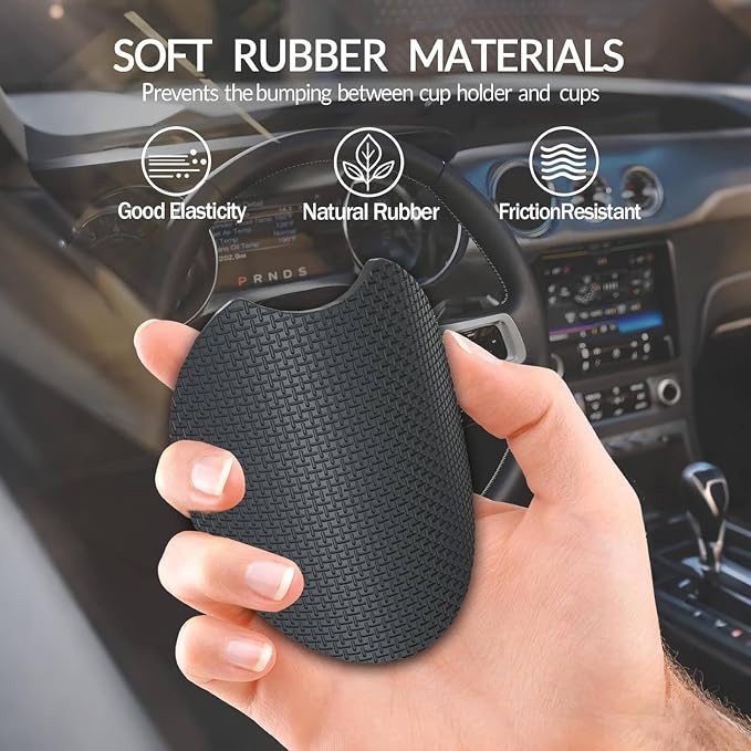 2Pcs Skeleton Car Coasters,2.75" Neoprene Rubber Cars Cup Holder Coasters | Universal Non‑Slip Mat, Drink Coaster Decor Auto Accessories Skull Gifts for Women,Men,Mom