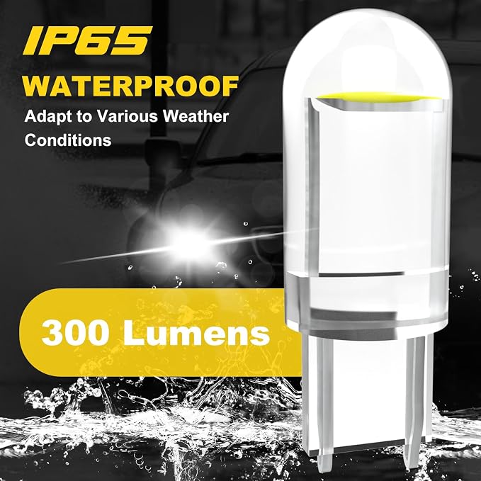 Spurtar 30PCS 194 LED Bulb 6000K White 168 W5W 2825 194 T10 LED Bulb Wedge COB Replacement Bulbs Error Free for Dome Map Door Courtesy Trunk Parking License Plate Lights etc.