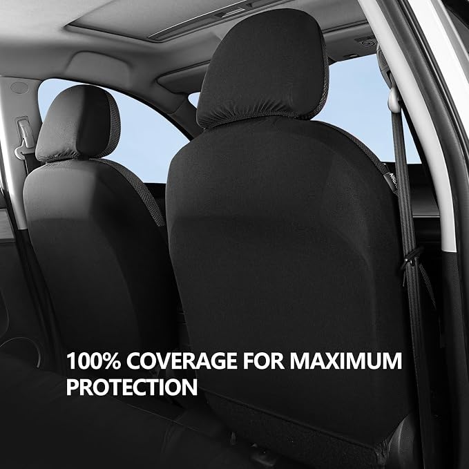 HChengkikz Car Seat Covers, Air Mesh, Breathable (Black) | Airbag Compatible, Automotive Comfort Protection, Universal Fit for Most Cars,Trucks,SUVs