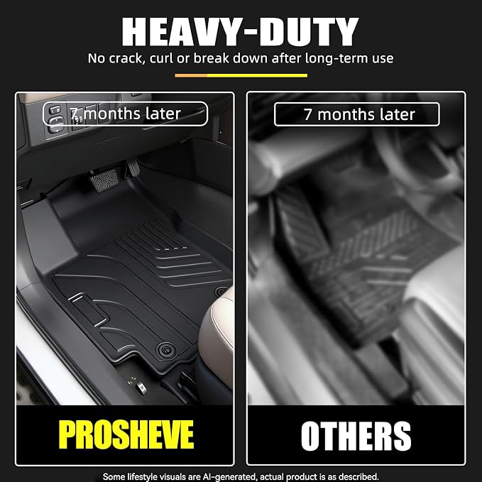 Floor Mats & Cargo Liner Set for Toyota RAV4 2013-2018Including Hybrid, Custom Fit TPE All Weather Floor Linerswith Cargo Mat and Seat Back Protector, Full Set Interior Protection