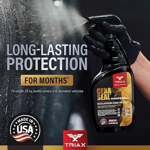 TRIAX Nano Ceramic Paint Sealer & Protector - Hardshell Cera Seal Nano and Protector - Deep Reflective Shine - 100% Hydrophobic - UV Shield - Scratch Resistant (1 Gallon)