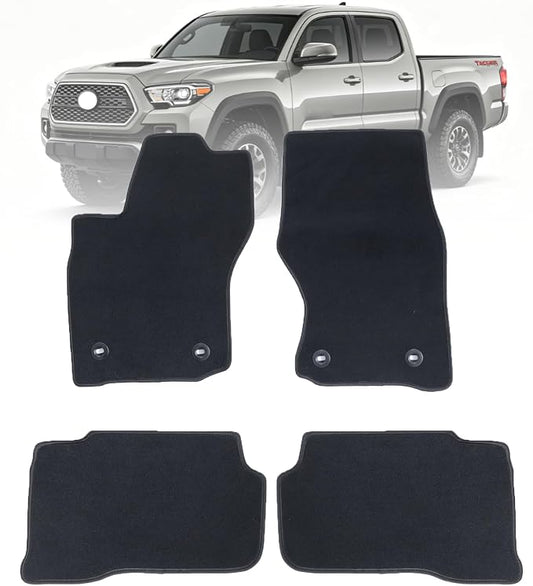 GXARTS Car Waterproof Floor Mats Carpet Full Set Compatible with Toyota Tacoma 2024 2025 | All-Weather Protect, Non-Slip Backing Automobile Floor Liner