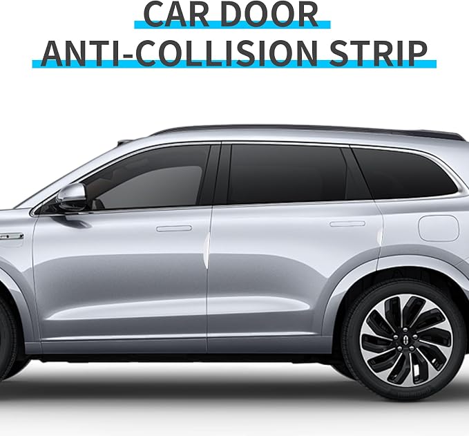 Auto Door Side Edge Protection Guard,4 Pcs Car Door Anti-Collision Strip, Self-Adhesive Anti-Scratch Collision Protector Trim Sticker for Most Car Truck (White)