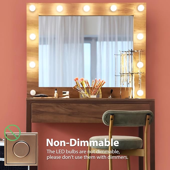 DEGNJU LED Vanity Light Bulbs, 60W Equivalent, Bathroom Light Bulbs 3000K Warm White, 800 Lumens, G25 Globe Bulb for Makeup Mirror, Round Shape, 7W, 120V, Non-Dimmable, 10 Pack