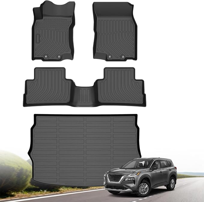 Floor Mats for Nissan Rogue Sport 2017-2022 Upper Position Cargo Mat Fit | Custom Fit TPE Liners, All Weather Waterproof Floor Mats, Full Coverage TPE Liners, Anti-Slip Protection for Rogue Sport